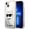 Karl Lagerfeld KLHCP14MLNCHCS iPhone 14 Plus / 15 Plus 6,7″ sidabrinis kietas dėklas Glitter Choupette
