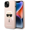 Dėklas Karl Lagerfeld KLHCP14MSLKHLP IPHONE 14 PLUS / 15 PLUS 6.7 "HARDCASE Rožinis / Rožinis SILICONE KARL`S HEAD