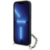 Karl Lagerfeld KLHCP14SSACKLHPK iPhone 14 6,1 juodos/juodos spalvos deklas Saffiano Monogram Chain