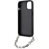 Karl Lagerfeld KLHCP14SSACKLHPK iPhone 14 6,1 juodos/juodos spalvos deklas Saffiano Monogram Chain