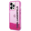 Karl Lagerfeld KLHCP14XLCKVF iPhone 14 Pro Max 6,7″ rožinės spalvos kietas dėklas Liquid Glitter Elong