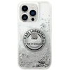 Apple iPhone 14 Pro Max Karl Lagerfeld dėklas Liquid Glitter RSG sidabrinės spalvos