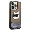 Karl Lagerfeld KLHCP14XLNCHCK iPhone 14 Pro Max 6,7 juodos/juodos spalvos deklas Glitter Choupette Head