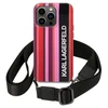 Dėklas Karl Lagerfeld KLHCP14XSTSTP Apple iPhone 14 Pro Max 6,7″ hardcase rožinės spalvos Color Stripes Strap
