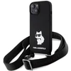 Karl Lagerfeld KLHCP15SSCBSCNK Apple iPhone 15/ 14 / 13 6.1″ kietas dėklas juodos spalvos Crossbody Silicone Chou