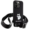 Karl Lagerfeld KLHCP15XSCBSCNK Apple iPhone 15 Pro Max 6.7″ kietas dėklas juodos spalvos Crossbody Silicone Choupe