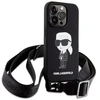 Karl Lagerfeld KLHCP15XSCBSKNK Apple iPhone 15 Pro Max 6.7″ kietas dėklas juodos spalvos Crossbody Silicone Ikonik