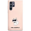 Karl Lagerfeld KLHCS23LSNCHBCP S23 Ultra S918 kietas dėklas rožinės spalvos Silicone Choupette