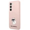 Karl Lagerfeld KLHCS23MSNCHBCP S23+ S916 kietas dėklas rožinės spalvos Silicone Choupette