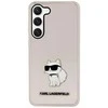 Samsung Galaxy S23 Karl Lagerfeld dėklas Ikonik Choupette (KLHCS23SHNCHTCP) rožinės spalvos