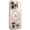 Karl Lagerfeld KLHMP14XHKCP iPhone 14 Pro Max 6,7″ kietas dėklas rožinės spalvos Karl & Choupette Aliuminio Ma
