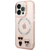 Karl Lagerfeld KLHMP14XHKCP iPhone 14 Pro Max 6,7″ kietas dėklas rožinės spalvos Karl & Choupette Aliuminio Ma