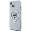Karl Lagerfeld KLHMP15MHMRSCHH Apple iPhone 15 Plus / 14 Plus 6.7″ baltos spalvos kietas dėklas Ring Stand Choupett