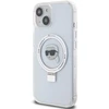 Karl Lagerfeld KLHMP15SHMRSKHH Apple iPhone 15/ 14 / 13 6.1″ baltos spalvos kietas dėklas Ring Stand Karl Head Mag