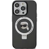 Karl Lagerfeld KLHMP15XHMRSKHK Apple iPhone 15Pro Max 6.7″ juodos spalvos kietas dėklas Ring Stand Karl Head MagS