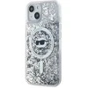 Dėklas Karl Lagerfeld Liquid Glitter Choupette Head MagSafe dėkliukas iPhone 13“ – skaidrus