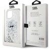 Karl Lagerfeld KLHMP14SLGCHSGH Apple iPhone 14 /15 / 13 6.1″ kietas dėklas skaidrus Liquid Glitter Choupette