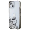 Apple iPhone 15 Karl Lagerfeld Hardcase Liquid Glitter Choupette (KLHCP15SLKCNSK) dėklas telefonui skaidrus