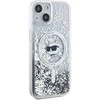 Dėklas Karl Lagerfeld Liquid Glitter Choupette Head MagSafe dėkliukas iPhone 13“ – skaidrus