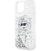 Karl Lagerfeld KLHMP13MLGCHSGH Apple iPhone13 6.1″ kietas dėklas skaidrus Liquid Glitter Choupette Head Mags