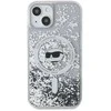 Karl Lagerfeld KLHMP14SLGCHSGH Apple iPhone 14 /15 / 13 6.1″ kietas dėklas skaidrus Liquid Glitter Choupette
