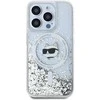 Karl Lagerfeld KLHMP14LLGCHSGH Apple iPhone14 Pro 6.1″ kietas dėklas skaidrus Liquid Glitter Choupette Head