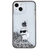 Apple iPhone 15 Karl Lagerfeld Hardcase Liquid Glitter Choupette (KLHCP15SLKCNSK) dėklas telefonui skaidrus