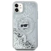 Karl Lagerfeld KLHMN61LGCHSGH Apple iPhone 11/ Xr 6.1″ kietas dėklas skaidrus Liquid Glitter Choupette Head