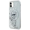 Karl Lagerfeld KLHMN61LGCHSGH Apple iPhone 11/ Xr 6.1″ kietas dėklas skaidrus Liquid Glitter Choupette Head