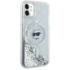 Karl Lagerfeld KLHMN61LGCHSGH Apple iPhone 11/ Xr 6.1″ kietas dėklas skaidrus Liquid Glitter Choupette Head