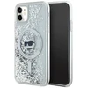 Karl Lagerfeld KLHMN61LGCHSGH Apple iPhone 11/ Xr 6.1″ kietas dėklas skaidrus Liquid Glitter Choupette Head