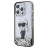 Karl Lagerfeld KLHCP15LLKKNSK Apple iPhone 15 Pro 6.1″ skaidrus kietas dėklas Liquid Glitter Ikonik