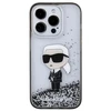 Karl Lagerfeld KLHCP15LLKKNSK Apple iPhone 15 Pro 6.1″ skaidrus kietas dėklas Liquid Glitter Ikonik
