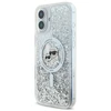 Karl Lagerfeld KLHMP16MLGKCSGH Apple iPhone16 Plus 6.7″ kietas dėklas skaidrus Liquid Glitter Karl&Choupette