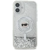Karl Lagerfeld KLHMP16MLGKISGH Apple iPhone 16 Plus 6.7″ kietas dėklas skaidrus Liquid Glitter Karl Head Mag