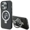 Karl Lagerfeld KLHMP13XHMRSKCK Apple iPhone 13 Pro Max 6.7″ juodos spalvos kietas dėklas Ring Stand Karl&Choupettt