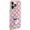 Karl Lagerfeld Monogram Choupette - dėklas skirtas Apple iPhone 15 Pro Max Rožinė