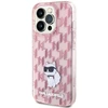 Karl Lagerfeld Monogram Choupette - dėklas skirtas Apple iPhone 15 Pro Max Rožinė
