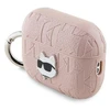 Karl Lagerfeld Monogram Choupette galvos dėklas, skirtas AirPods Pro 2 - rožinis