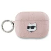 Karl Lagerfeld Monogram Choupette galvos dėklas, skirtas AirPods Pro 2 - rožinis