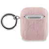Apple AirPods Karl Lagerfeld Cover Monogram Karl Head ausinių dėklas rožinės spalvos