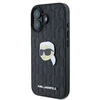 Karl Lagerfeld KLHCP16SPGKLKIPK iPhone 16 6.1″ juodos spalvos kietas dėklas Monogram Karl Head Pin