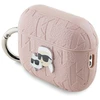 Apple AirPods Pro 2 Karl Lagerfeld Cover Monogram Karl & Choupette Head ausinių dėklas rožinės spalvos