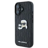 Karl Lagerfeld KLHCP16SPGKLKCPK Apple iPhone 16 6.1″ juodos spalvos kietas dėklas Monogram Karl&Chaoupette Head Pi