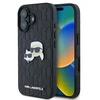 Karl Lagerfeld KLHCP16SPGKLKCPK Apple iPhone 16 6.1″ juodos spalvos kietas dėklas Monogram Karl&Chaoupette Head Pi