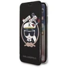 Karl Lagerfeld KLFLBKPXKSB Apple iPhone X Xs juodos spalvos bookdėklas Signature Glitter