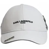 Karl Lagerfeld Paris balta kepurė su dirželiu – L5WH7947-wht
