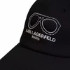 Karl Lagerfeld Paris kepuraitė su dirželiu galinėje dalyje, akiniai Juoda - L5WH7946 blk