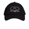 Karl Lagerfeld Paris kepuraitė su dirželiu galinėje dalyje, akiniai Juoda - L5WH7946 blk