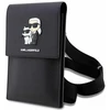 Krepšys Karl Lagerfeld Saffiano Karl & Choupette Head (KLWBSAKCPMK) juodos spalvos